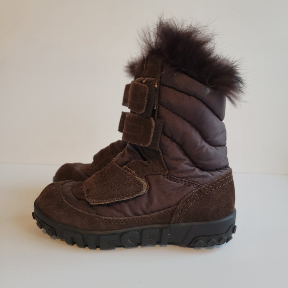 Diesel Other - Diesel Kids Chocolate Brown Fur Boots